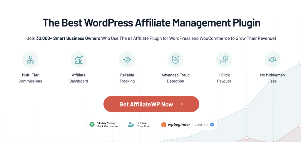 AffiliateWP's official homepage